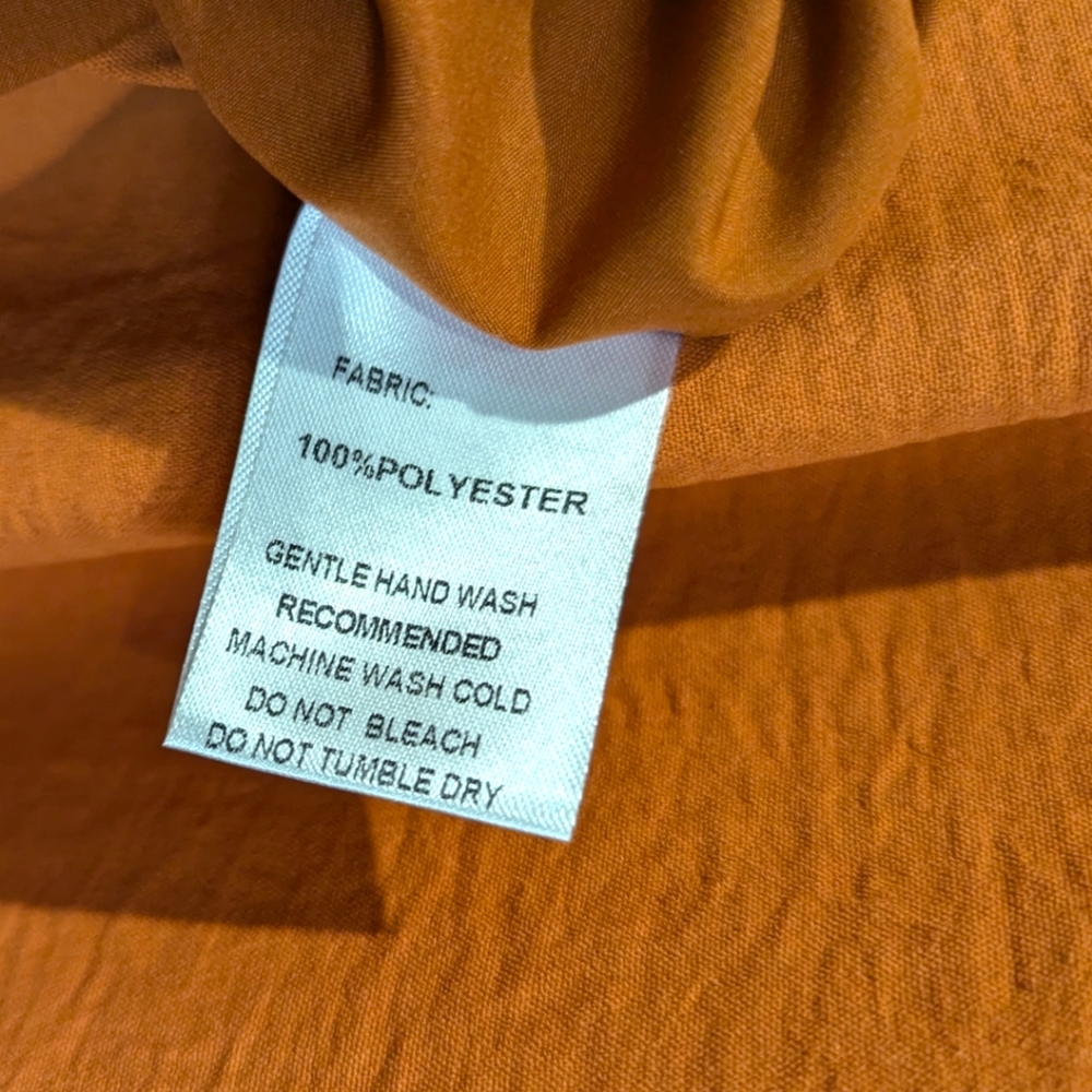 SSYS  The Maggie Sleeveless Collared Crepe Dress In Burnt Orange XL - Picture 8 of 8